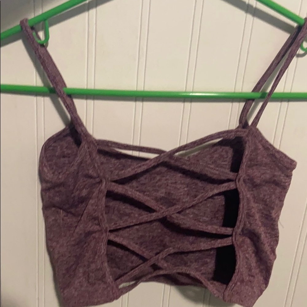 BKE xs sports bra- cross cross back